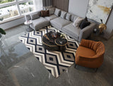 Lattice Geometric Cotton Rug