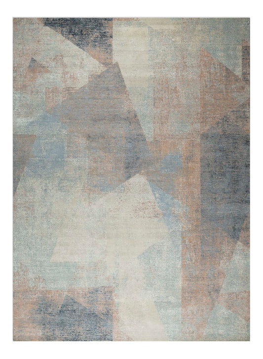 Modern Style Hand Knotted Wool Viscose Carpet