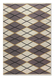 Beige Geometric Cotton Rug