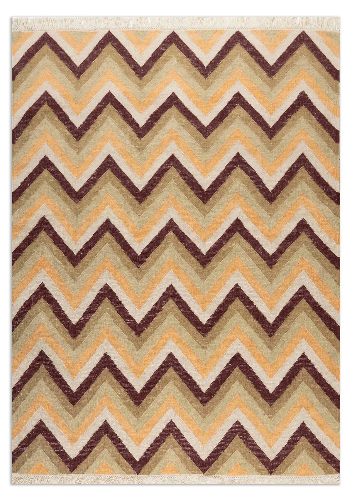 Modern Kilim Style Flat Woven Wool Rug