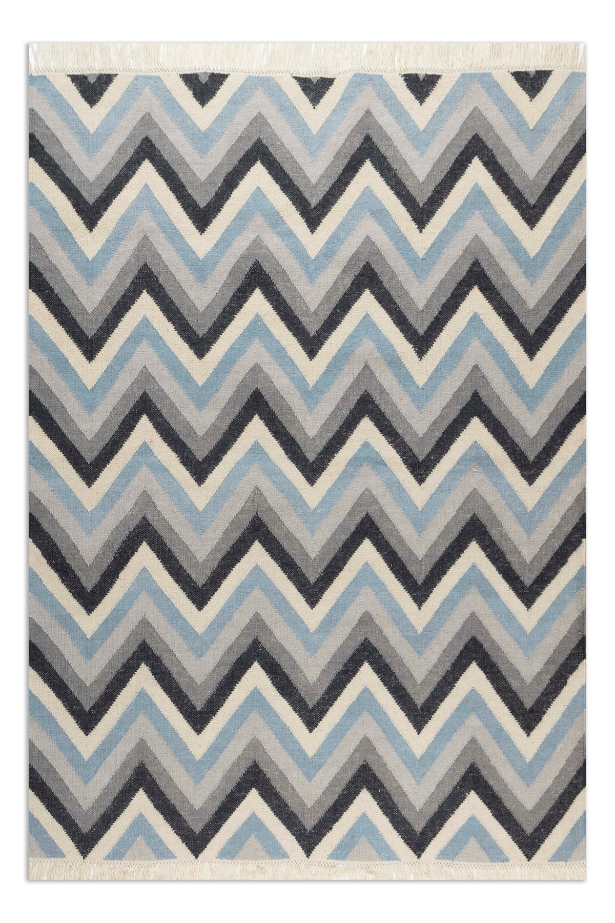 Modern Kilim Style Flat Woven Wool Rug