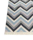 Modern Kilim Style Flat Woven Wool Rug