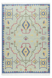 Geometrical Flat Woven Kilim Style Cotton Rug