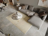 Elementry Geometrical Wool Hand Knotted Carpet