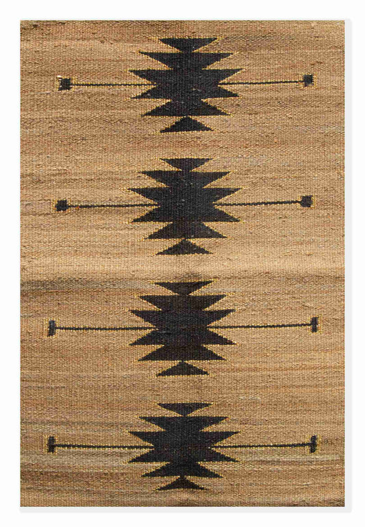 Geometrical Flat Woven Jute Rug