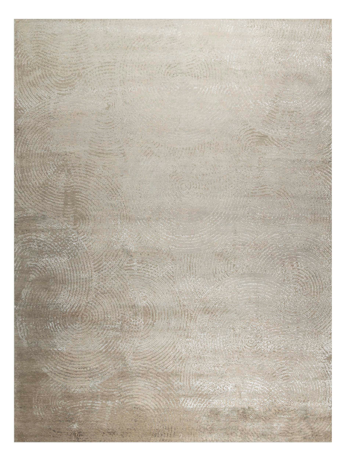 Modern Style Hand Knotted Wool Viscose Carpet