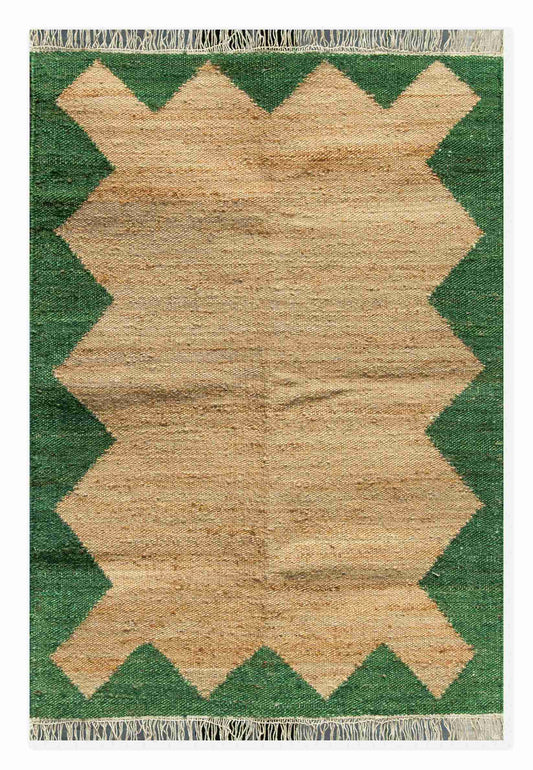 Geometrical Flat Woven Jute Rug