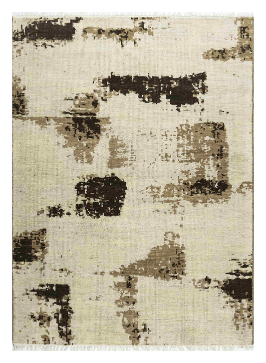 Elementry Abstract Wool Hand Knotted Carpet