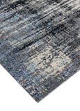 Azure Abstract Handknotted Carpet