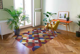 Modern Kilim Style Flat Woven Bamboo Silk Rug