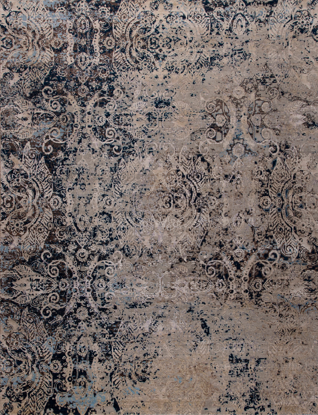 Transitional Elegance Handknotted Carpet