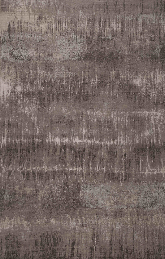 Modern Style Hand Knotted Wool Viscose Carpet