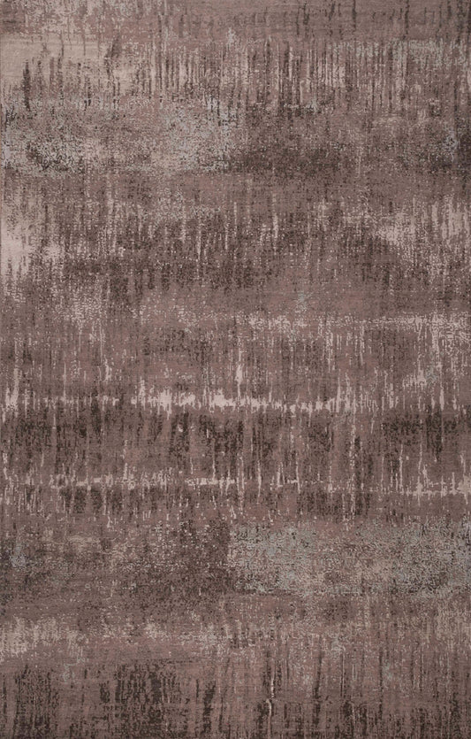 Modern Style Hand Knotted Wool Viscose Carpet