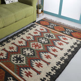 Kilim Style Hand Woven Jute Rug