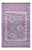 Geometrical Flat Woven Kilim Style Wool Rug