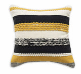 BOHO STYLE COTTON YELLOW HAND WOVEN CUSHION