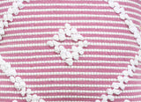 BOHO STYLE COTTON PINK HAND WOVEN CUSHION