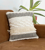 BOHO STYLE COTTON IVORY HAND WOVEN CUSHION