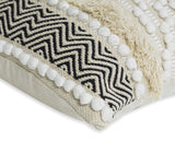 BOHO STYLE COTTON IVORY HAND WOVEN CUSHION