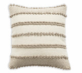 BOHO STYLE COTTON BEIGE HAND WOVEN CUSHION