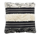 BOHO STYLE COTTON BLACK HAND WOVEN CUSHION