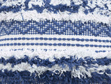 BOHO STYLE COTTON BLUE HAND WOVEN CUSHION