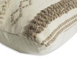 BOHO STYLE COTTON  BEIGE HAND WOVEN CUSHION