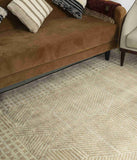 Elementry Geometrical Wool Hand Knotted Carpet